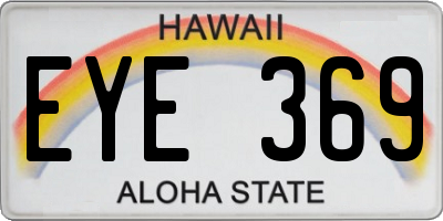 HI license plate EYE369