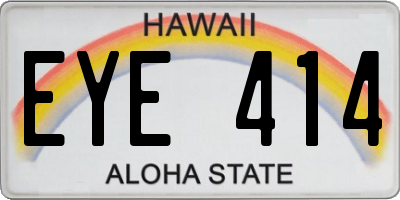 HI license plate EYE414
