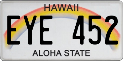 HI license plate EYE452