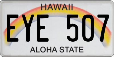 HI license plate EYE507