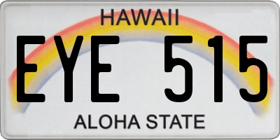 HI license plate EYE515