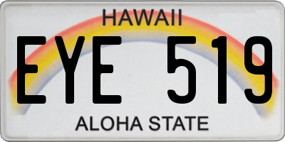 HI license plate EYE519