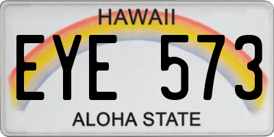 HI license plate EYE573