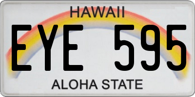 HI license plate EYE595