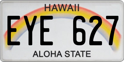 HI license plate EYE627