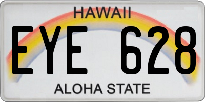HI license plate EYE628