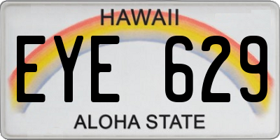 HI license plate EYE629