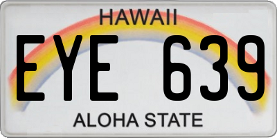 HI license plate EYE639