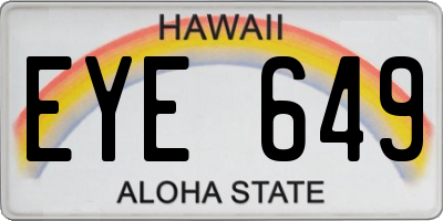 HI license plate EYE649