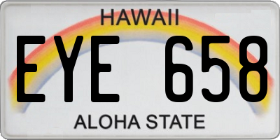 HI license plate EYE658