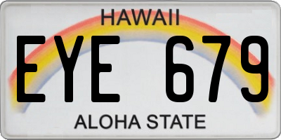 HI license plate EYE679