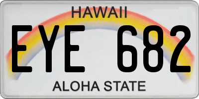 HI license plate EYE682
