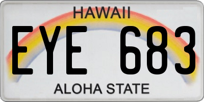 HI license plate EYE683