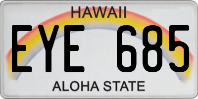 HI license plate EYE685