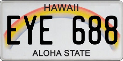 HI license plate EYE688