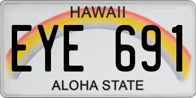 HI license plate EYE691