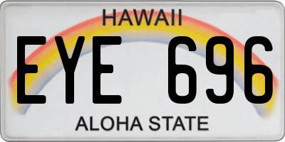 HI license plate EYE696