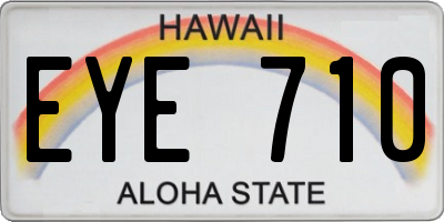 HI license plate EYE710