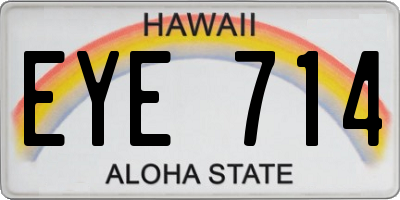 HI license plate EYE714
