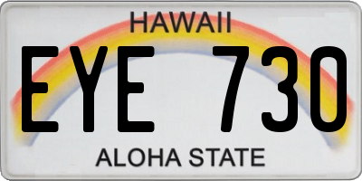 HI license plate EYE730