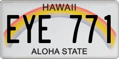 HI license plate EYE771