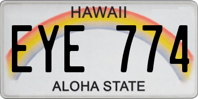 HI license plate EYE774