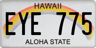 HI license plate EYE775