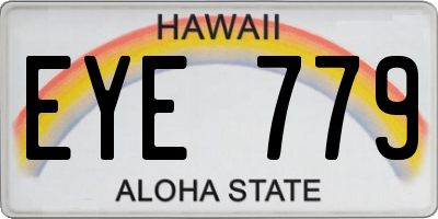 HI license plate EYE779