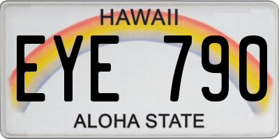 HI license plate EYE790