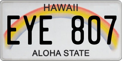 HI license plate EYE807