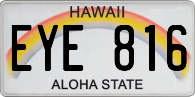 HI license plate EYE816