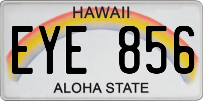HI license plate EYE856