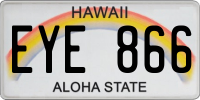 HI license plate EYE866
