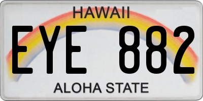 HI license plate EYE882