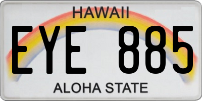HI license plate EYE885
