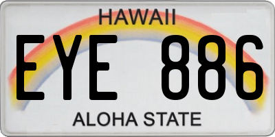 HI license plate EYE886
