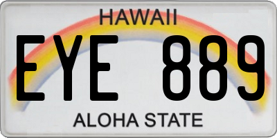 HI license plate EYE889