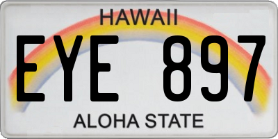 HI license plate EYE897