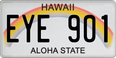 HI license plate EYE901