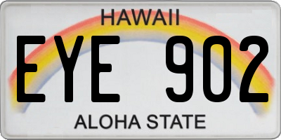 HI license plate EYE902