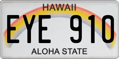 HI license plate EYE910