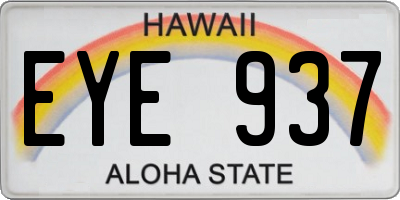 HI license plate EYE937