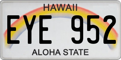 HI license plate EYE952