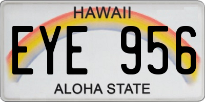 HI license plate EYE956