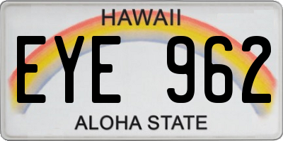 HI license plate EYE962