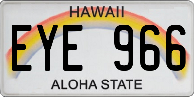 HI license plate EYE966