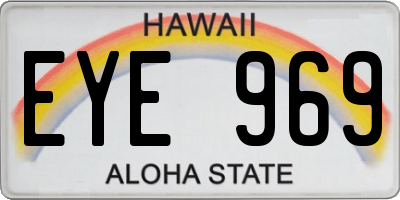 HI license plate EYE969