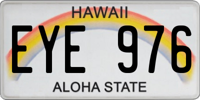HI license plate EYE976