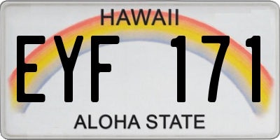 HI license plate EYF171