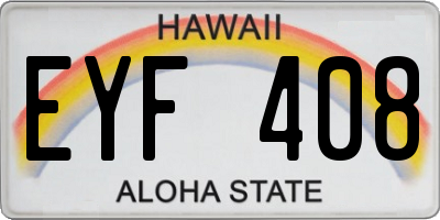 HI license plate EYF408